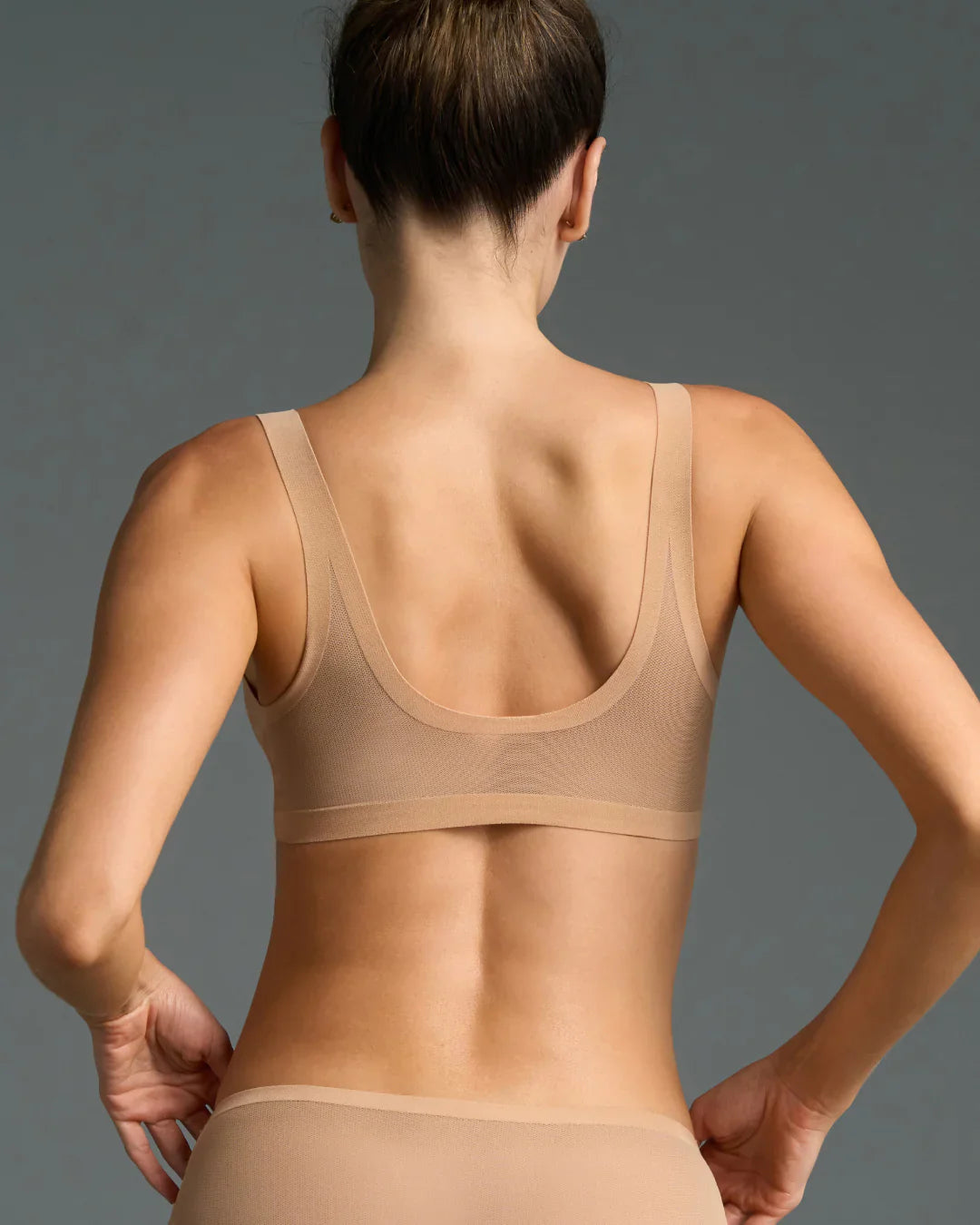 Eby Bra Sheer Bra & Panty Set - Champagne