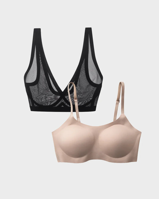 Eby Bra 2 Bra Bundle - Black & Nude